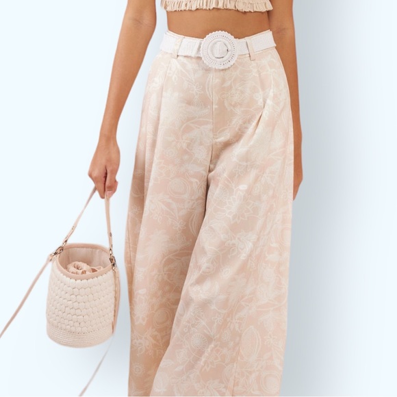 Magali Pascal x Anthropologie Georgina Floral Poplin High Waist Wide-Leg Cuffed - Picture 3 of 15